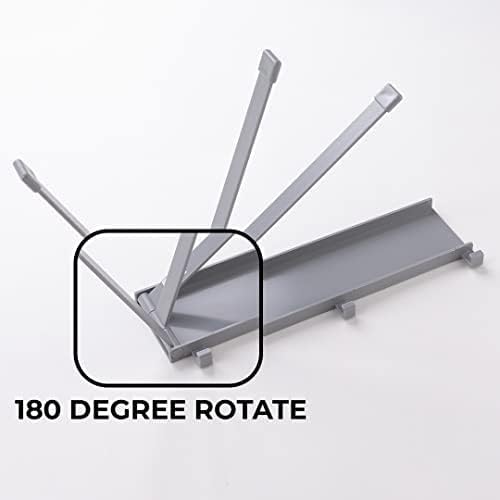 Kuber Industries Towel Holder Set | 3 180 Degree Rotation Bars | Self-Adhesive DIY Installation | A3027 |Grey - Image 5