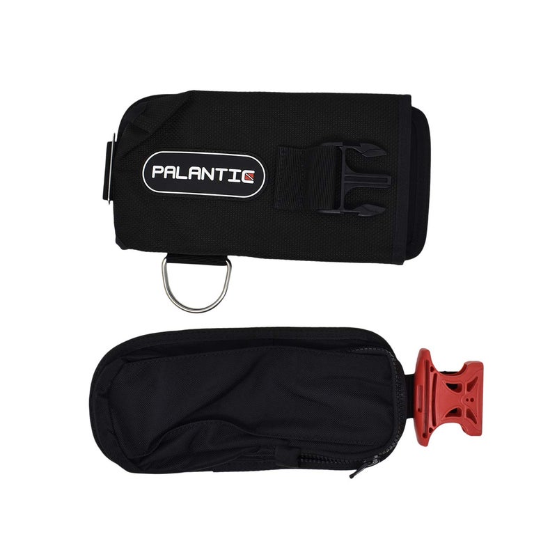 Palantic Scuba Tech Universal Diving Weight Pocket System, Heavy Duty Nylon with Quick Release Buckles & D-Rings, Impact Resistant, 10-12 lbs Capacity per Pouch, Durable - Black, Pair - Image 4