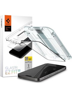 Spigen Glastr Ez Fit HD for iPhone 15 PRO Screen Protector Premium Tempered Glass - Full Cover Edge to Edge [1 Pack]  - Image 1