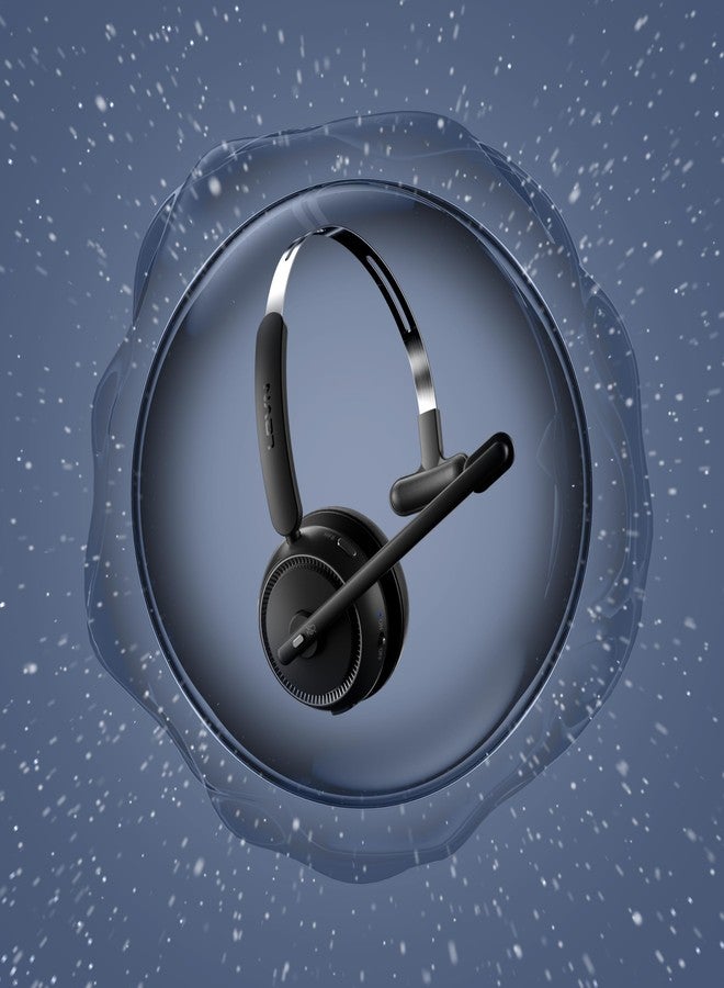 LEVN Wireless Headset 5.2, Wireless Headset with Mic for Work with(Noise Cancelling),Bluetooth Headphones for Work from Home/Office/PC/Computer/Center(Black) - Image 2