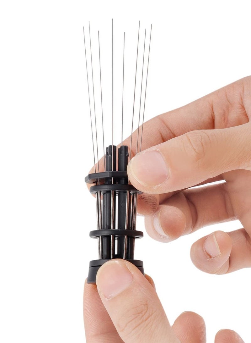 SYOSI Espresso Stirrer WDT Tool Espresso Accessories Espresso Stirring Tool Needle Coffe Distribution Tool, 8 Needles Professional Barista Espresso with Stand  - Image 4