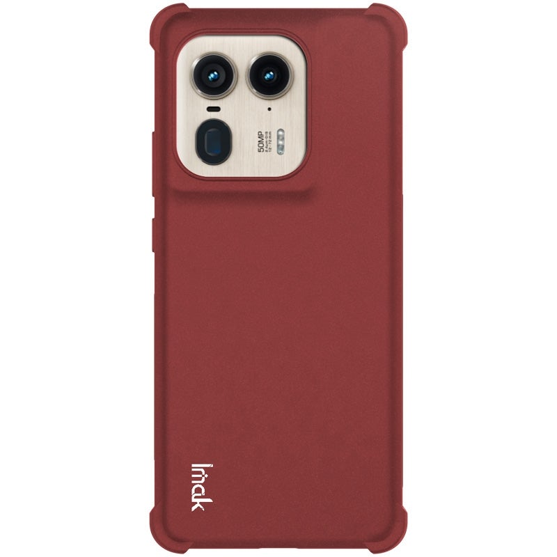 HuHa Case Cover For Motorola Edge 50 Ultra 5G imak Shockproof Airbag TPU Phone Case(Matte Red) - Image 2