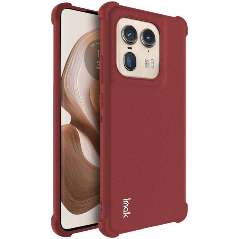 HuHa Case Cover For Motorola Edge 50 Ultra 5G imak Shockproof Airbag TPU Phone Case(Matte Red) - Image 1