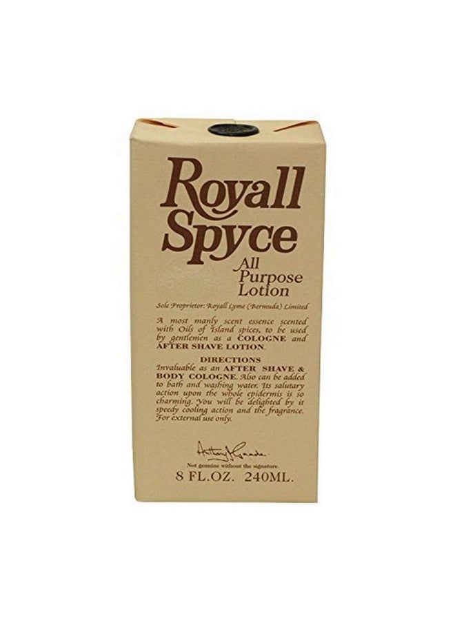 Royall Spyce By Royall Fragrances For Men. Aftershave Lotion Cologne 8 Ounces