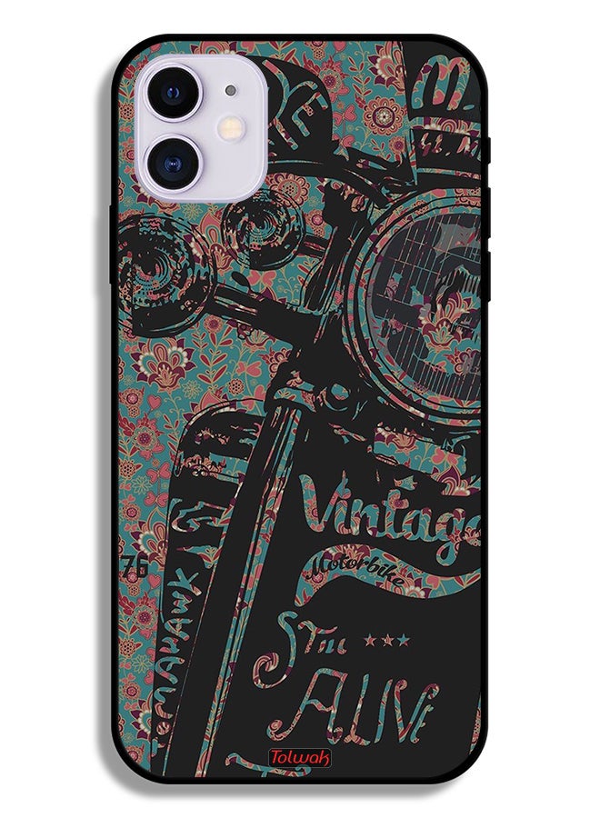 Tolwak Apple iPhone 11 Protective Case Vintage Motorbike - Image 2