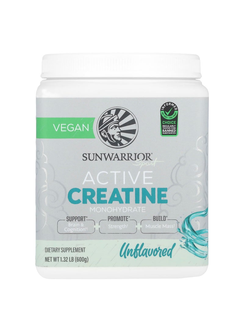 Sport, Active Creatine Monohydrate, Unflavored, 1.32 lb (600 g)