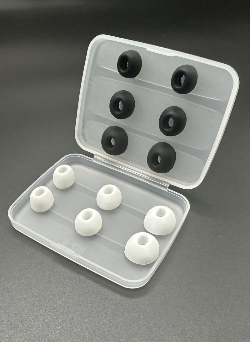 12-Piece Replacement Ear Buds For JR-T03S Pro【Secure Fit】【Premium Noise Cancellation】 JR-T03S Pro Ultimate Comfort Ear Buds Black/White  - Image 1