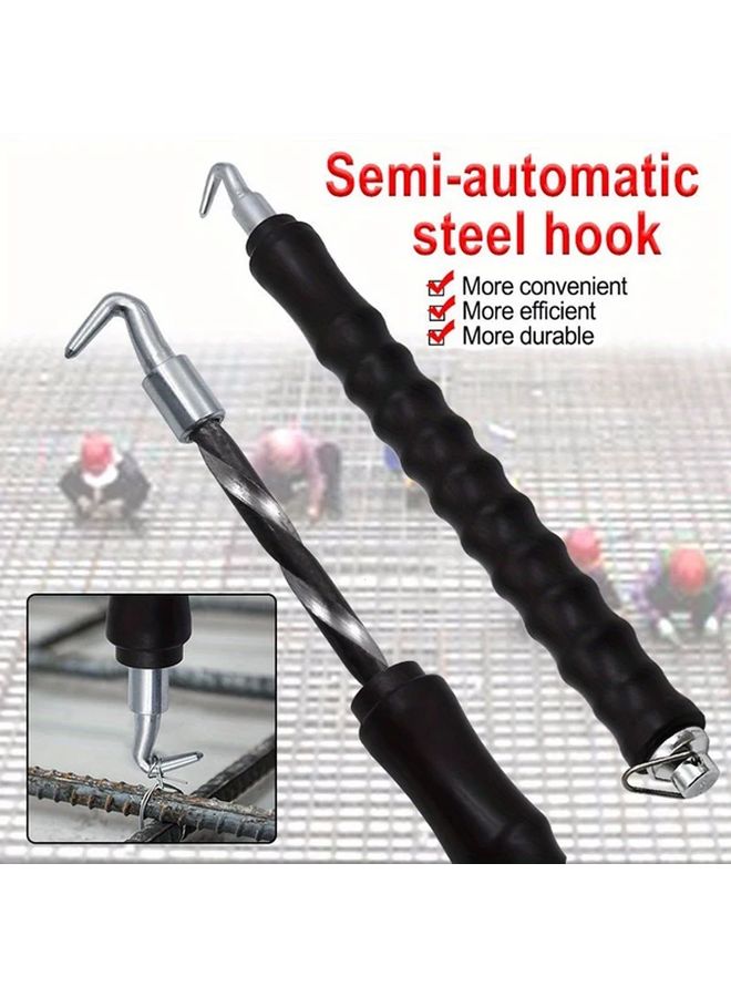 Variant1 أداة ربط حديد التسليح شبه الأوتوماتيكية خطاف ربط القضبان الفولاذية لأعمال البناء - Image 2