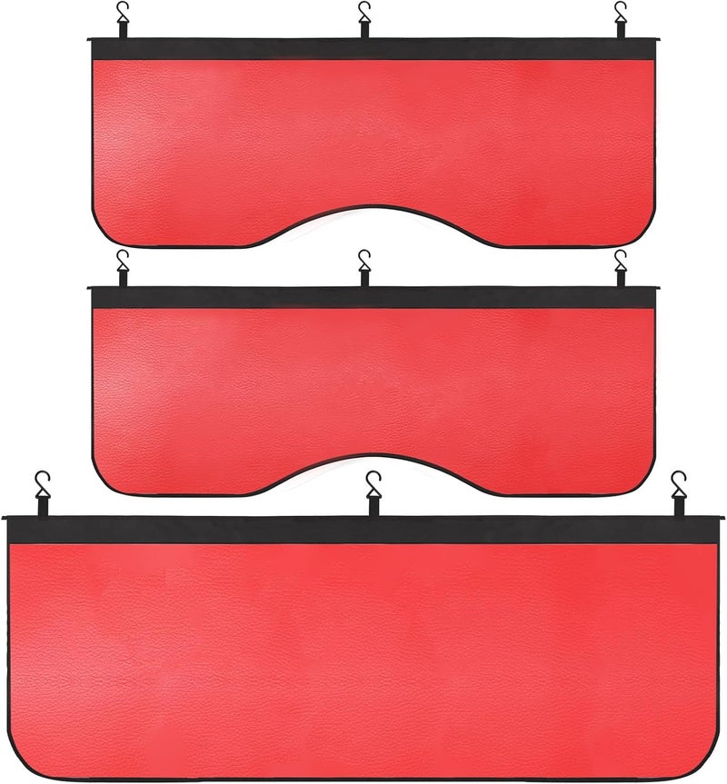 Glarks Red Automotive Magnetic Fender Cover, 3pcs Protector Gripper Mechanic Mat Pad with Hook for Saloon, Truck, SUV - Image 1