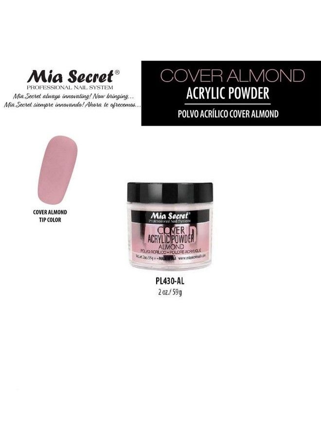 MIA SECRET Professional Nail System Cover Acrylic Powder New Item 2020 ! (2Oz Cover Almond)  - Image 3