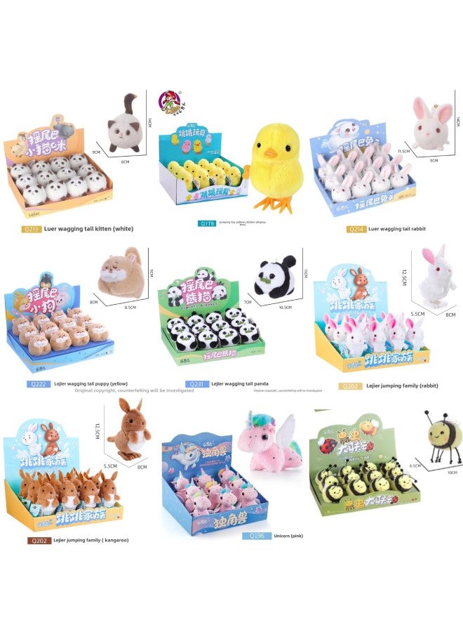 Lejier Electric Pet Plush Electric Cable Chicken Rabbit Moving Children Plush Toy Stall-Color:Q288 Panda Snapping Ring 1.9 (a Box Of 12, Please Take The Whole Box)  - Image 2