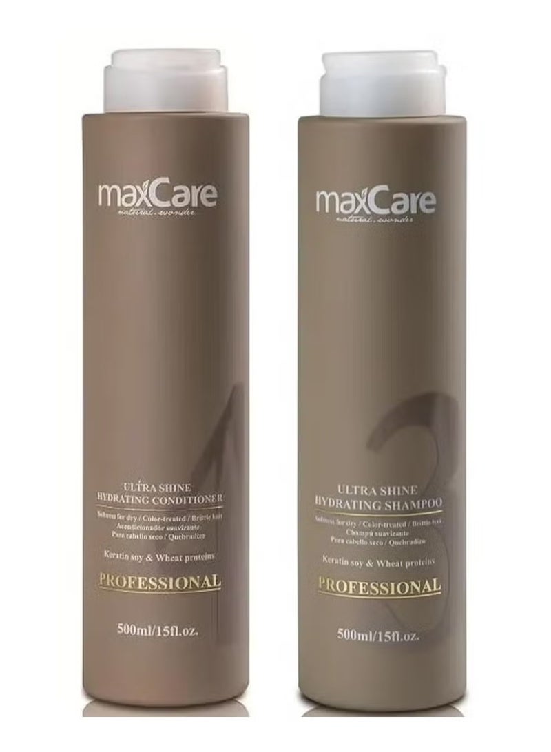 Ultra Shine Hydrating Shampoo and Conditioner 500ml