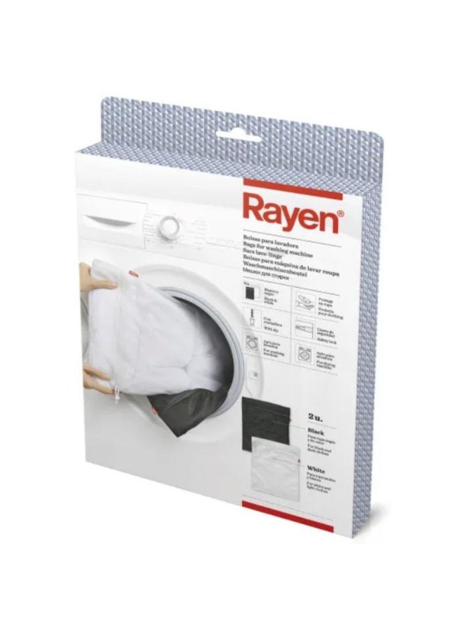 ريان حقائب غسيل راين Rayen براند إسباني عدد 2 – حماية الملابس البيضاء والملونة أثناء الغسالة – شبكة متينة بسحّاب، تمنع التشابك والتلف، 50x40 سم - Image 5