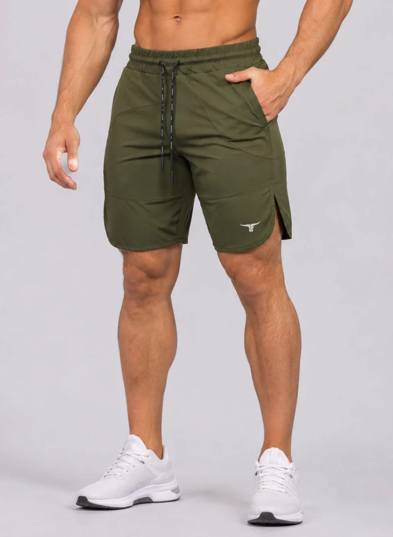 Thugfit THUGFIT BlackHawk High-performance Men's Shorts (9" Inseam)- Dark Moss Green