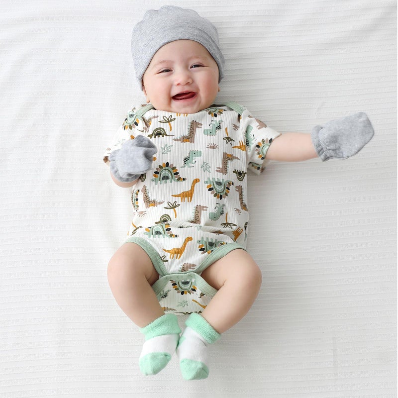 MAMIMAKA Baby Boys Girls Bodysuits Cotton One-Piece Vest Newborn Clothes 5 Pack, 3-6 Months - Image 5