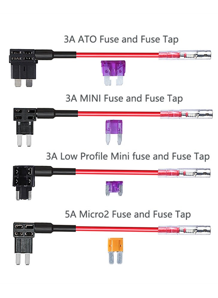 Dash Cam Hardwire Kit Mini USB Hard Wire Kit Fuse for Dashcam and 8 Fuse Tap Cable and Installation Tool 11.5ft 12V-30V to 5V/2A Mini-USB Port Charger Power Cord - Image 5