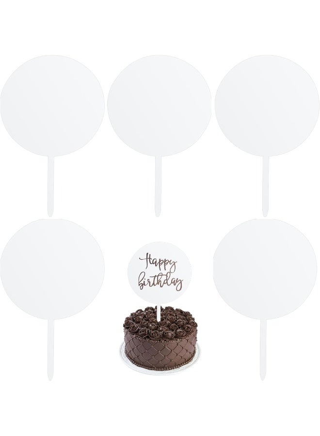 TPGP 5 Pcs Blank Acrylic Cake Toppers  - Image 1