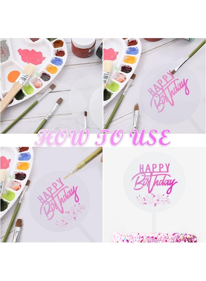 TPGP 5 Pcs Blank Acrylic Cake Toppers  - Image 5