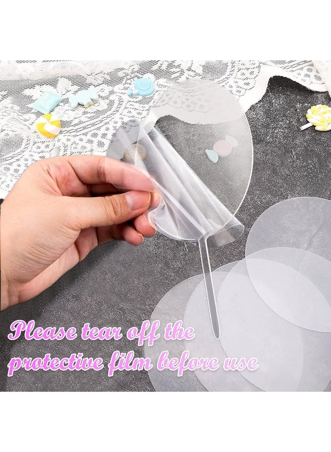 TPGP 5 Pcs Blank Acrylic Cake Toppers  - Image 3
