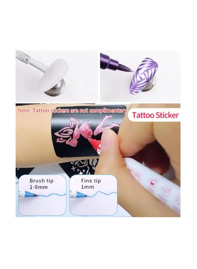 OASIS-TH 10 Color 3D Nail Art Pens Set Nail Polish Pens Nail Point Graffiti Dotting Pen Drawing Painting Liner Brush For Diy Nail Art Beauty Adorn Manicure Tools - Image 2