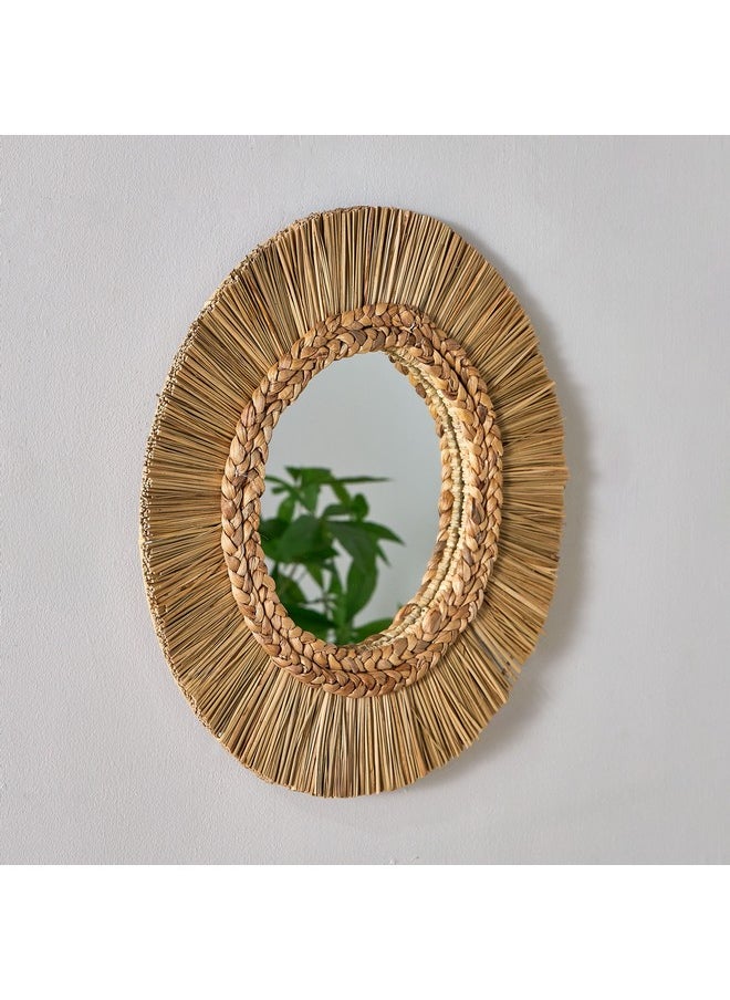 Home Box Belmonte Seagrass Mirror 50 cm  - Image 1