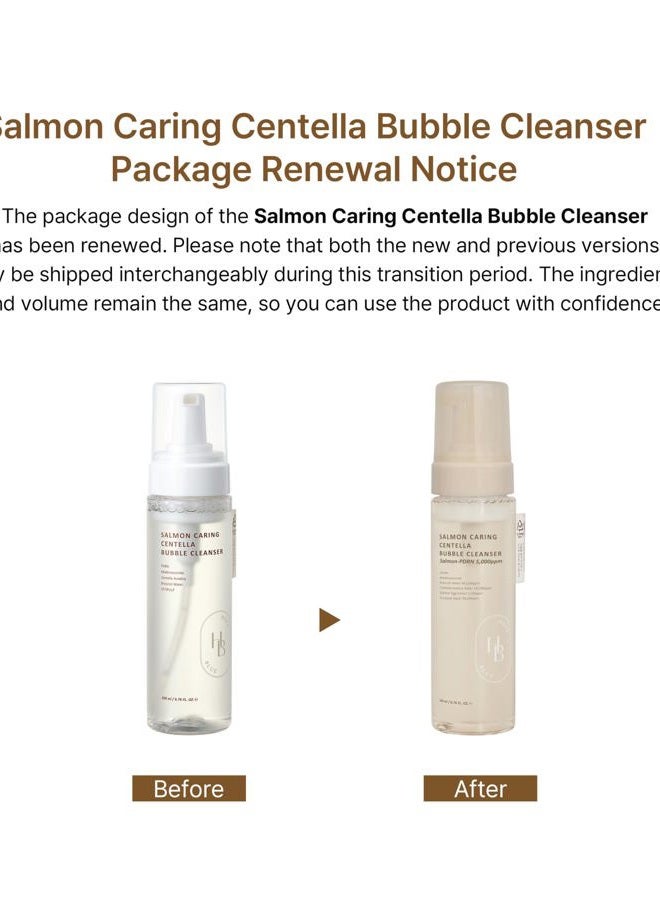 HEVEBLUE Salmon Caring Centella Bubble Cleanser - Salmon PDRN, pH 5.5, Salmon Egg Extract, Centella, Moisturizing, Balancing, Pore Cleansing, Low Irritation, Hypoallergenic, Sensitive Skin - Image 3