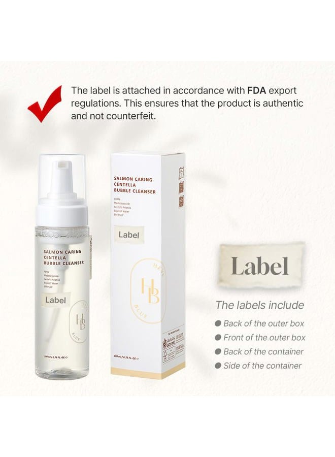 HEVEBLUE Salmon Caring Centella Bubble Cleanser - Salmon PDRN, pH 5.5, Salmon Egg Extract, Centella, Moisturizing, Balancing, Pore Cleansing, Low Irritation, Hypoallergenic, Sensitive Skin - Image 2