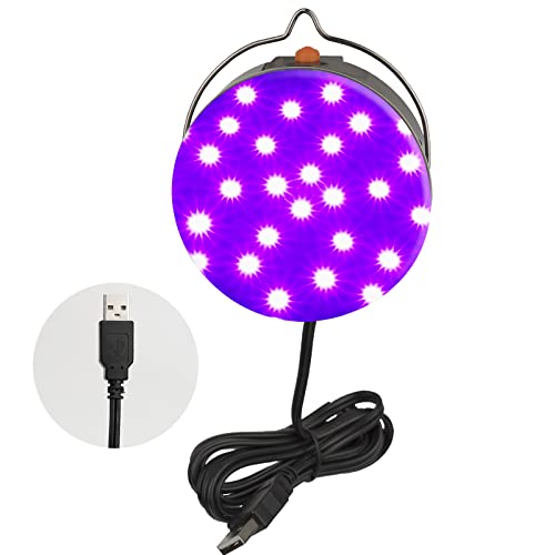 CICINY Led Black Light Light, 10W USB Hangable UV Blacklights with Hook, Black Light Lamp for Glow Party, Glow in The Dark Halloween Decorations, Room, Body Paint, Poster, Pet Urine Detection - Image 1
