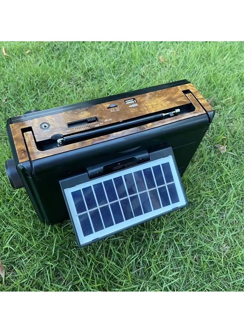 جولون مكبر صوت RX 868S FM راديو بلوتوث مع مشغل موسيقى USB وTF مع لوحة شمسية راديو FM كلاسيكي قابل لإعادة الشحن - Image 3