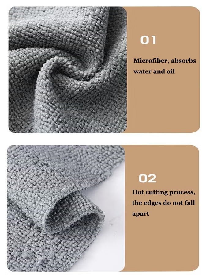 Zaprus 20Pcs Microfiber Cleaning Cloth Cleaning Cloth Kitchen Cloth Dish Towels Super Absorbent Coral Velvet Dishtowels Microfiber Premium Soft Tea Towels, Quick Dry Rags, Multipurpose Reusable Washcloths, Non-Stick Oil Cloths  - Image 4