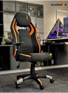 Gladiator Pro Racing Style Gaming Chair with Premium PU Leather Ergonmic Cushion and Adjustable Backrest for Ultimate Gaming Comfort 128.5 x 65.5cm  - Image 1