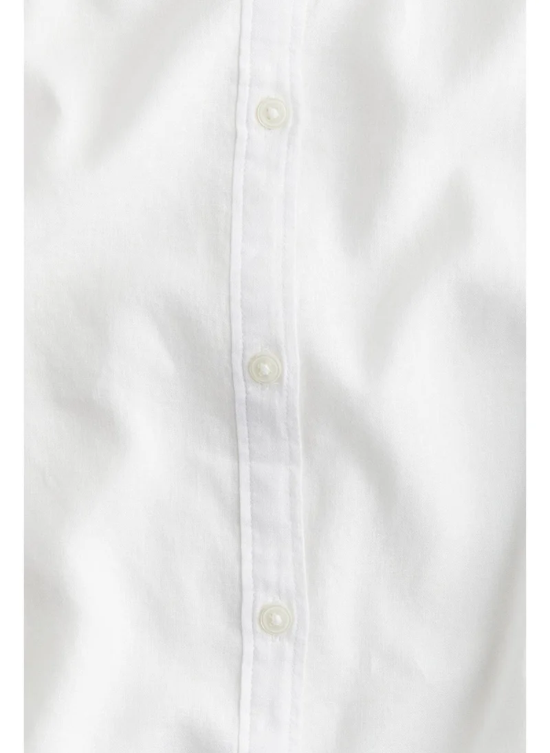 اتش اند ام Linen-blend blouse