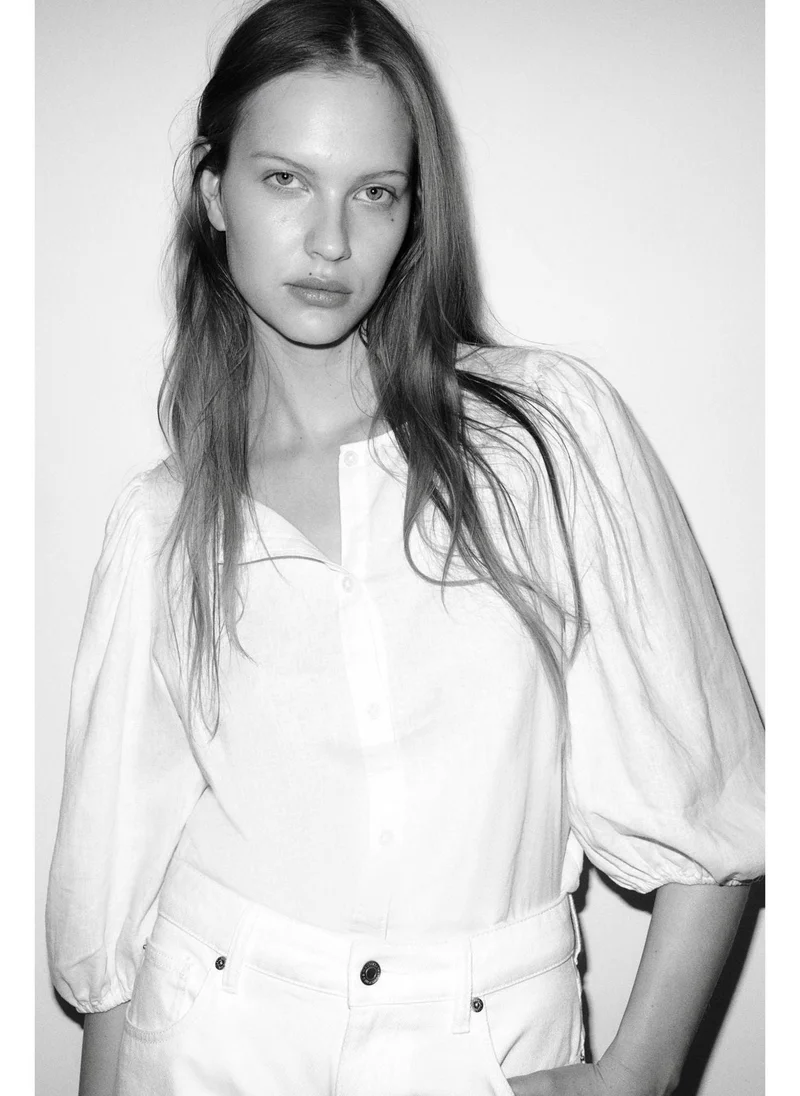 H&M Linen-blend blouse