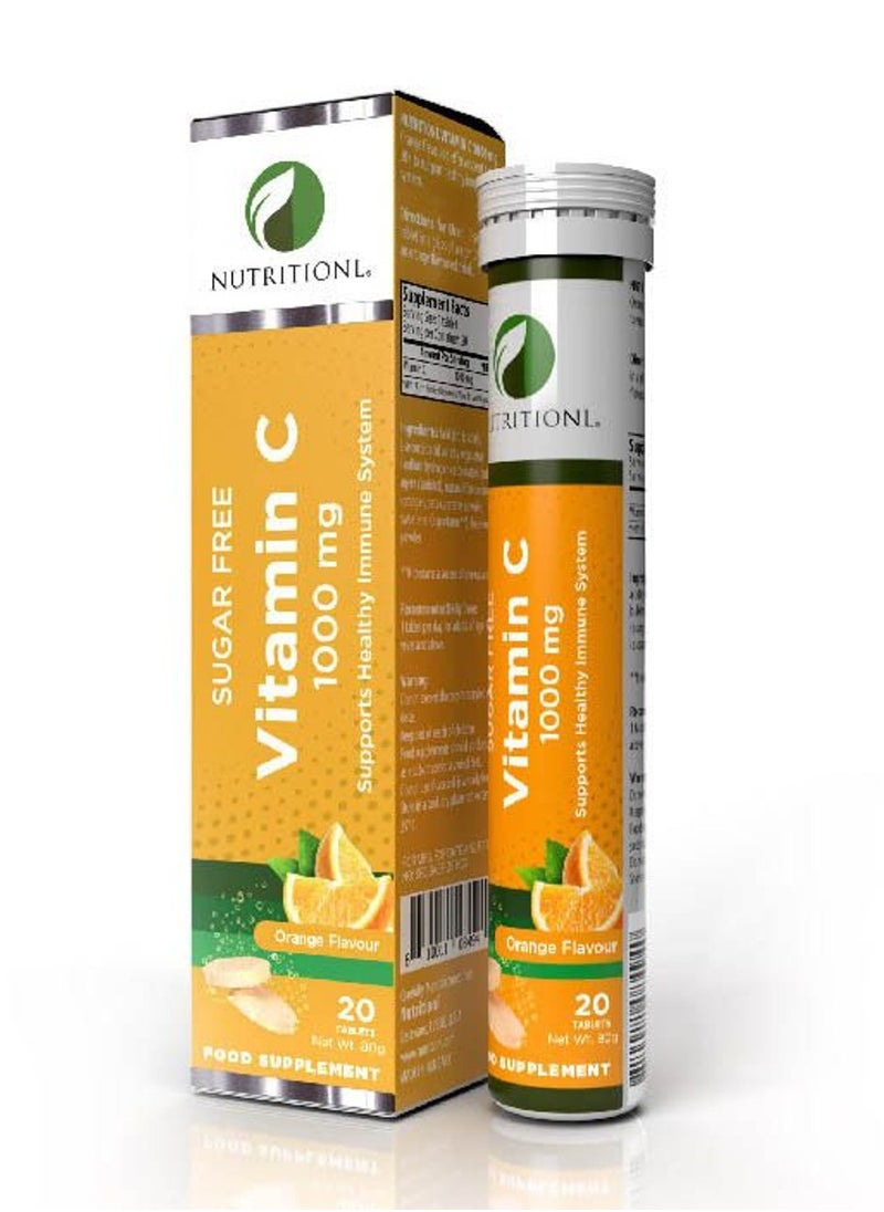 NUTRITIONL - Vit C 1000Mg Orange Flav Efferv 20 Tablets - Image 1