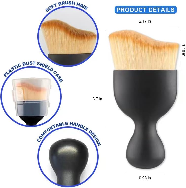 JIANFA Car Interior Detailing Brush, Auto Interior Soft Hair Removal Brush,Car Brush, Car Cleaning Brush Interior Soft Bristles Detailing Brush Dusting Tool for Car,Home,Office,Computer,Keyboard (3PCS) - Image 4