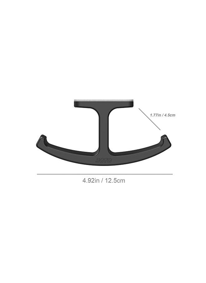 JOTO Headphone Stand Hanger Silicone Under Desk Dual Headset Holder Mount Hook Hanger For Gaming Headphone Earphone Black  - Image 3