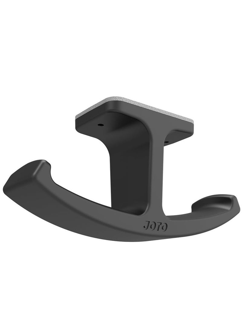 JOTO Headphone Stand Hanger Silicone Under Desk Dual Headset Holder Mount Hook Hanger For Gaming Headphone Earphone Black  - Image 1