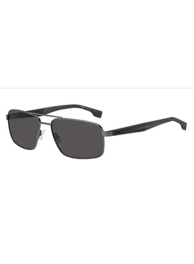 HUGO BOSS Men's UV Protection Navigator Sunglasses - BOSS 1580/S GREY 59 Lens Size: 59 Mm Dark Ruth Black
