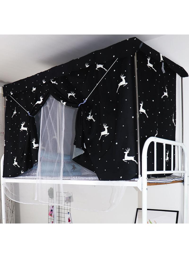 general Fashion Upper Deck Curtain Student Dormitory Bed Curtains With Bracket Gift For The Start Of The School Season - Image 1