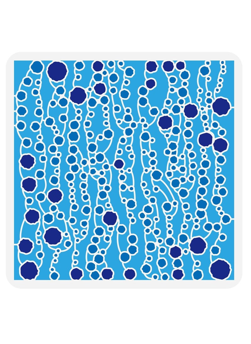 FINGERINSPIRE FINGERINSPIRE Air Bubbles Stencil 11.8x11.8 inch Bubbles Stencils Template Plastic Bubbles Block Pattern Stencil Reusable DIY Art and Craft Stencil for Wood Wall Art Drawing Painting Home Decor  - Image 1