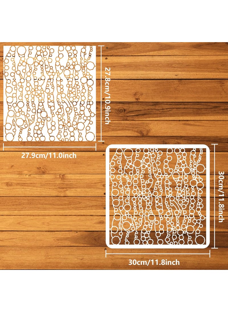 FINGERINSPIRE FINGERINSPIRE Air Bubbles Stencil 11.8x11.8 inch Bubbles Stencils Template Plastic Bubbles Block Pattern Stencil Reusable DIY Art and Craft Stencil for Wood Wall Art Drawing Painting Home Decor  - Image 2
