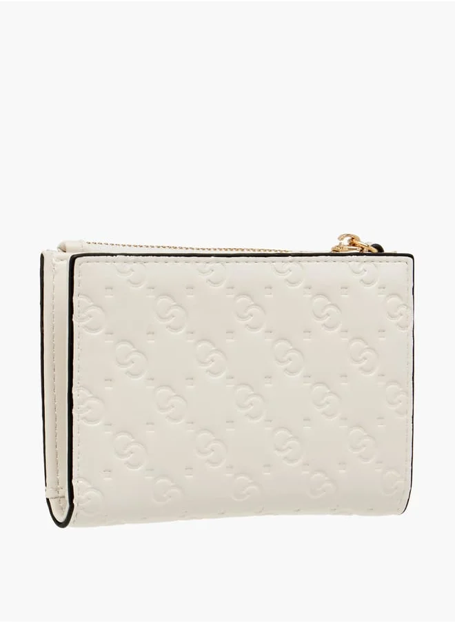 Celeste Women Monogram Embossed Wallet with Zip Closure