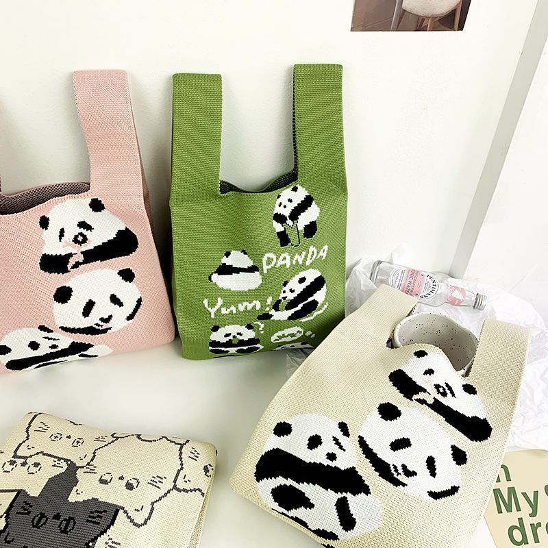 National Treasure Panda Knitted Handbag - Image 3