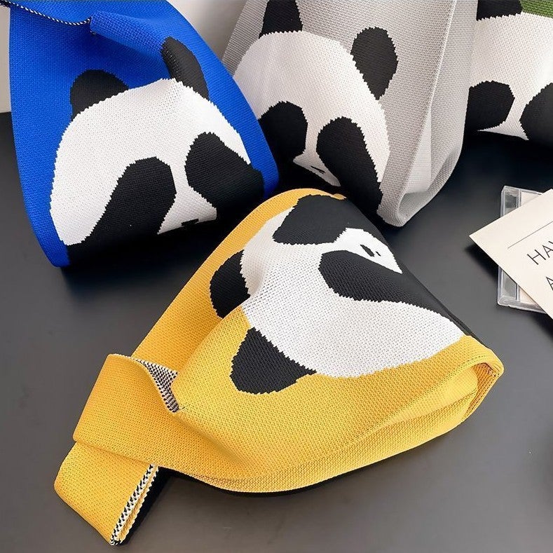 National Treasure Panda Knitted Handbag - Image 2
