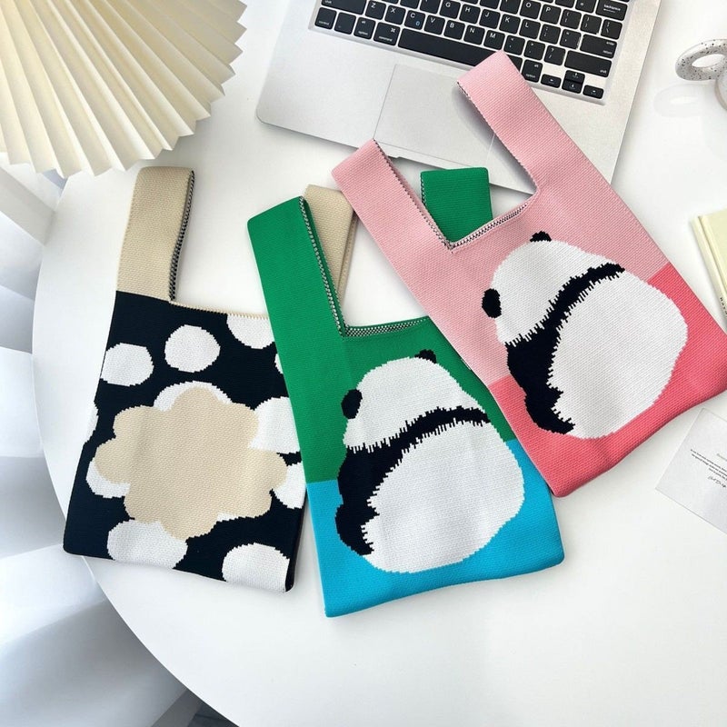 National Treasure Panda Knitted Handbag - Image 4