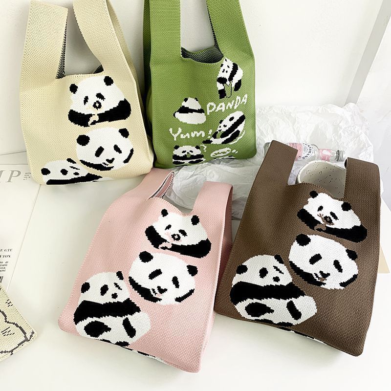 National Treasure Panda Knitted Handbag - Image 1