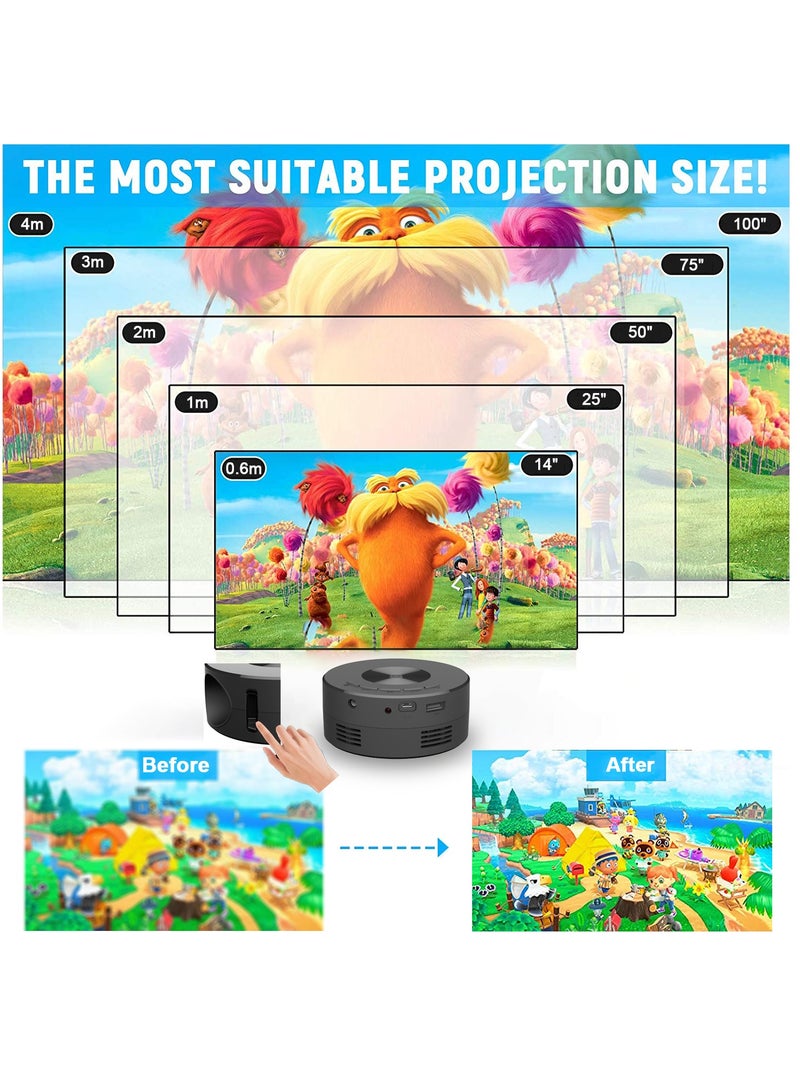 Furtey YT200 Mobile phone projector home mini projector miniature children's family portable LED HD - Image 2