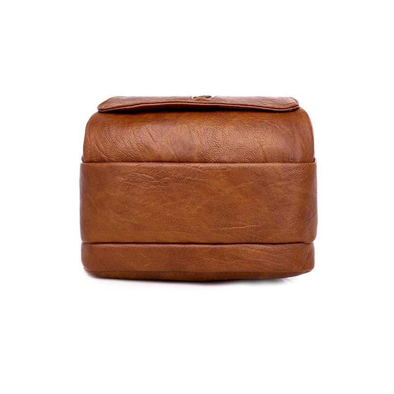 1pc Pu Vintage Versatile Leather Backpack Shoulder Bag Sackback Fashionable for Women (Brown) - Image 5