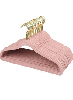 Red Dot Gift 36 Pack Pink Velvet Hangers, Non-Slip Clothes Hanger with Gold Color Swivel Hook, Coat & Suite Hangers, Sturdy Durable Clothes Hangers  - Image 1