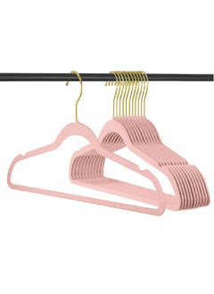 Red Dot Gift 36 Pack Pink Velvet Hangers, Non-Slip Clothes Hanger with Gold Color Swivel Hook, Coat & Suite Hangers, Sturdy Durable Clothes Hangers  - Image 4